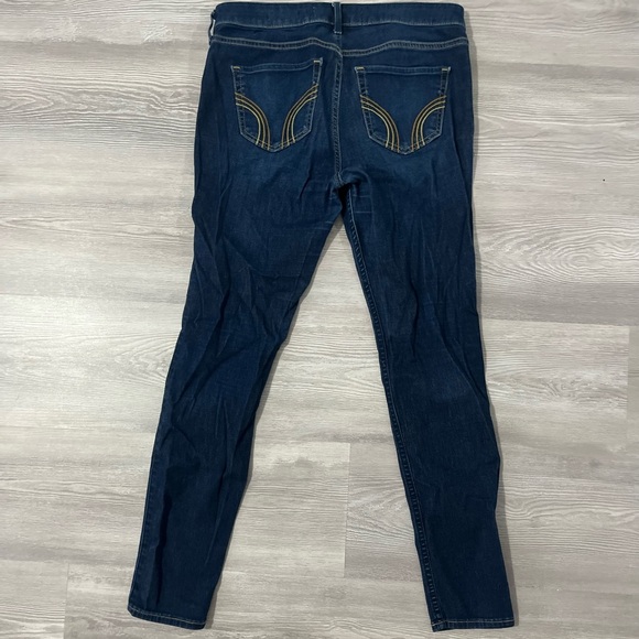 Hollister low rise super skinny dark jean leggings size 7 / 28 regular - Picture 2 of 8